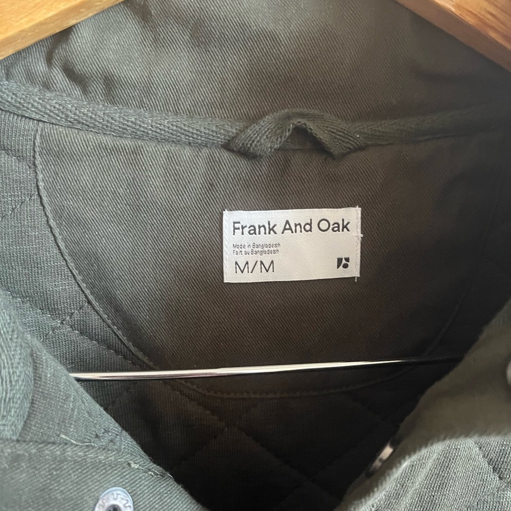 Frank and Oak Organic Cotton Olive Quilted Pullover - Picture 6 of 8